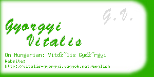 gyorgyi vitalis business card